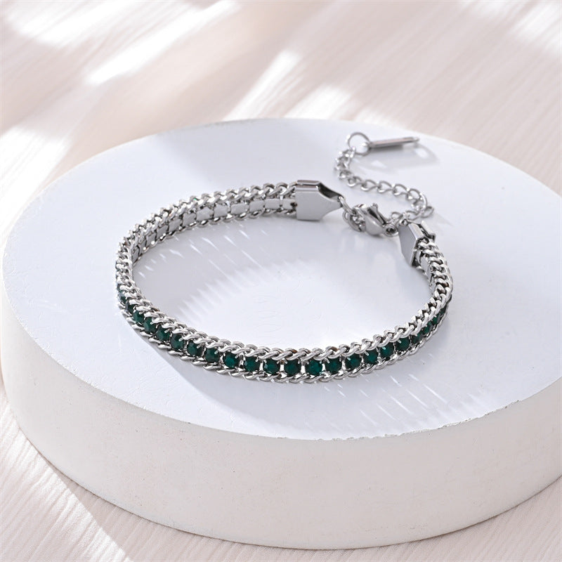Sparkling Light-Luxury Diamond Bracelet with Effortless Elegance