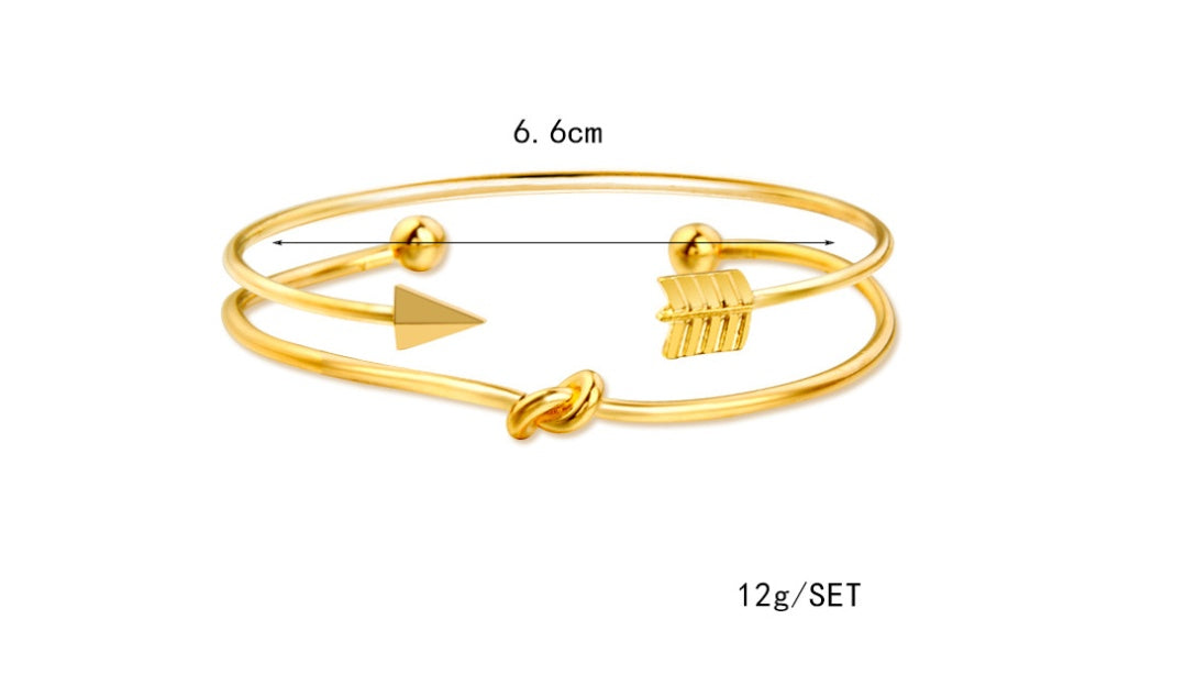Gold Plated Crystal Bangles Set for Special Occasions