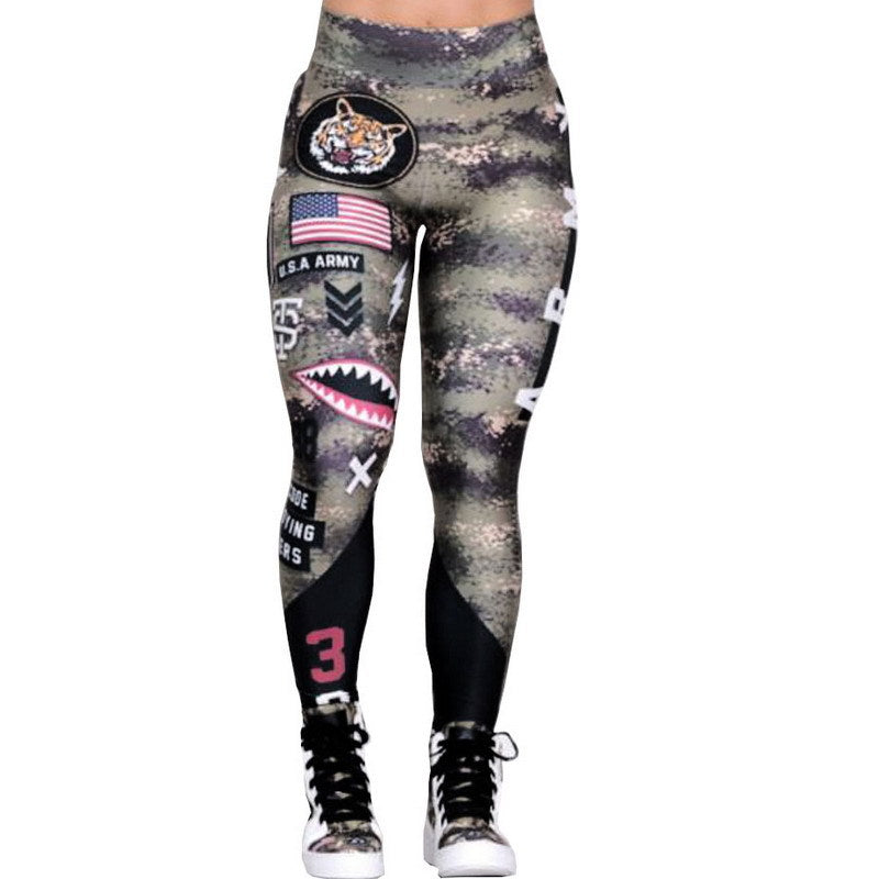 American Army Gym Leggings for Bold Workouts