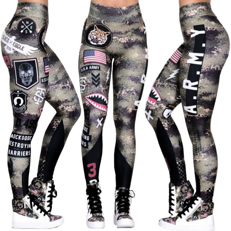 American Army Gym Leggings for Bold Workouts