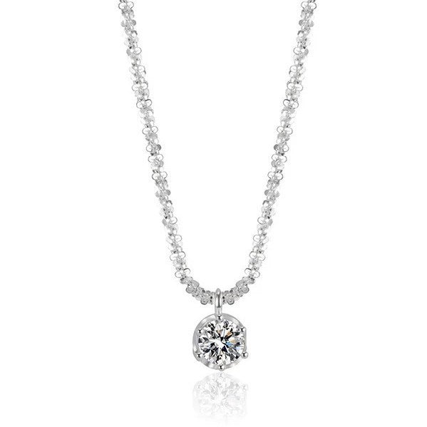 Sparkling Starry Sky Necklace with Elegant S925 Silver Zircon