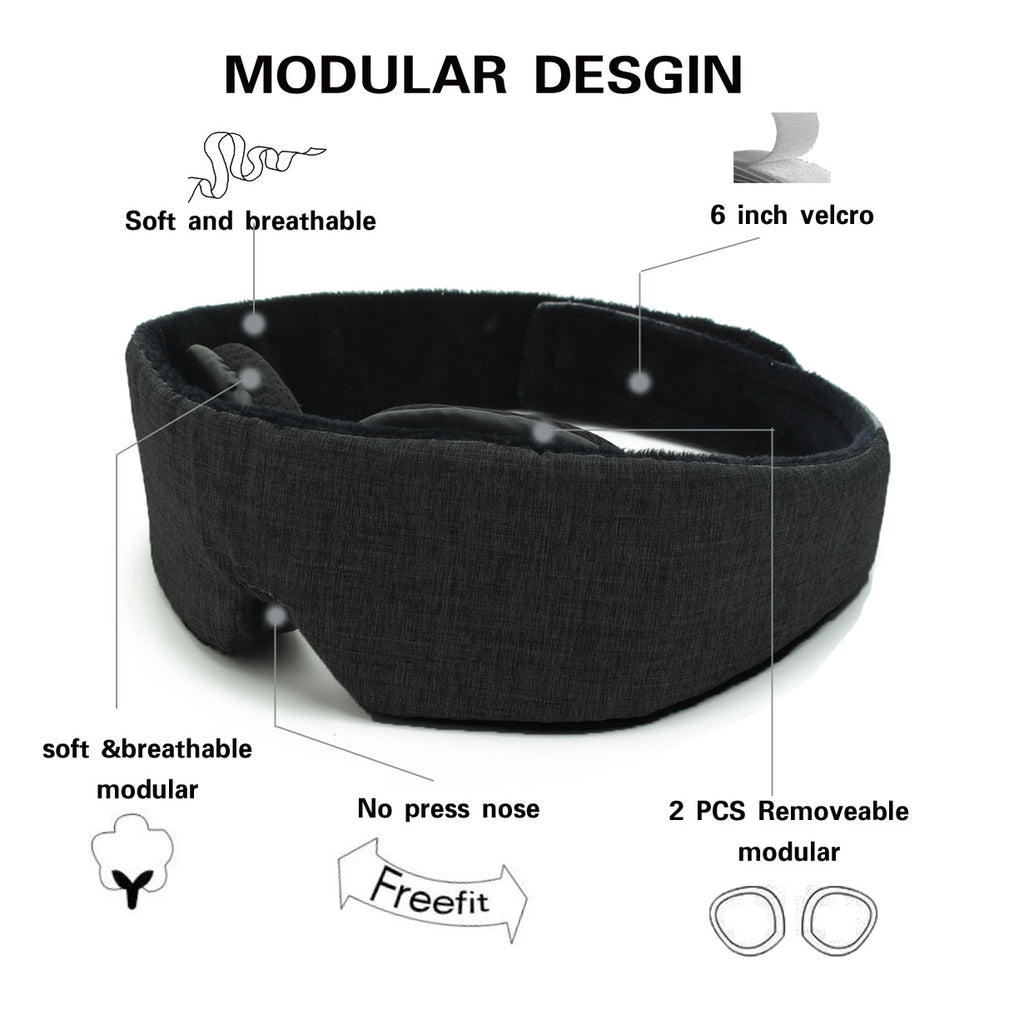 قناع عين ثلاثي الأبعاد مريح لنوم عميق