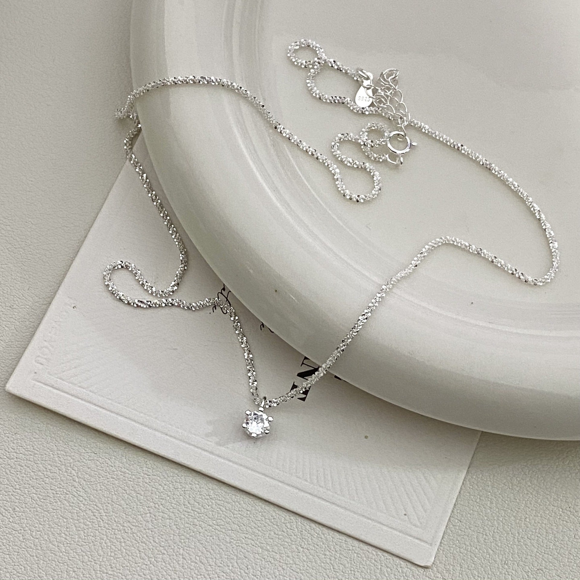 Sparkling Starry Sky Necklace with Elegant S925 Silver Zircon