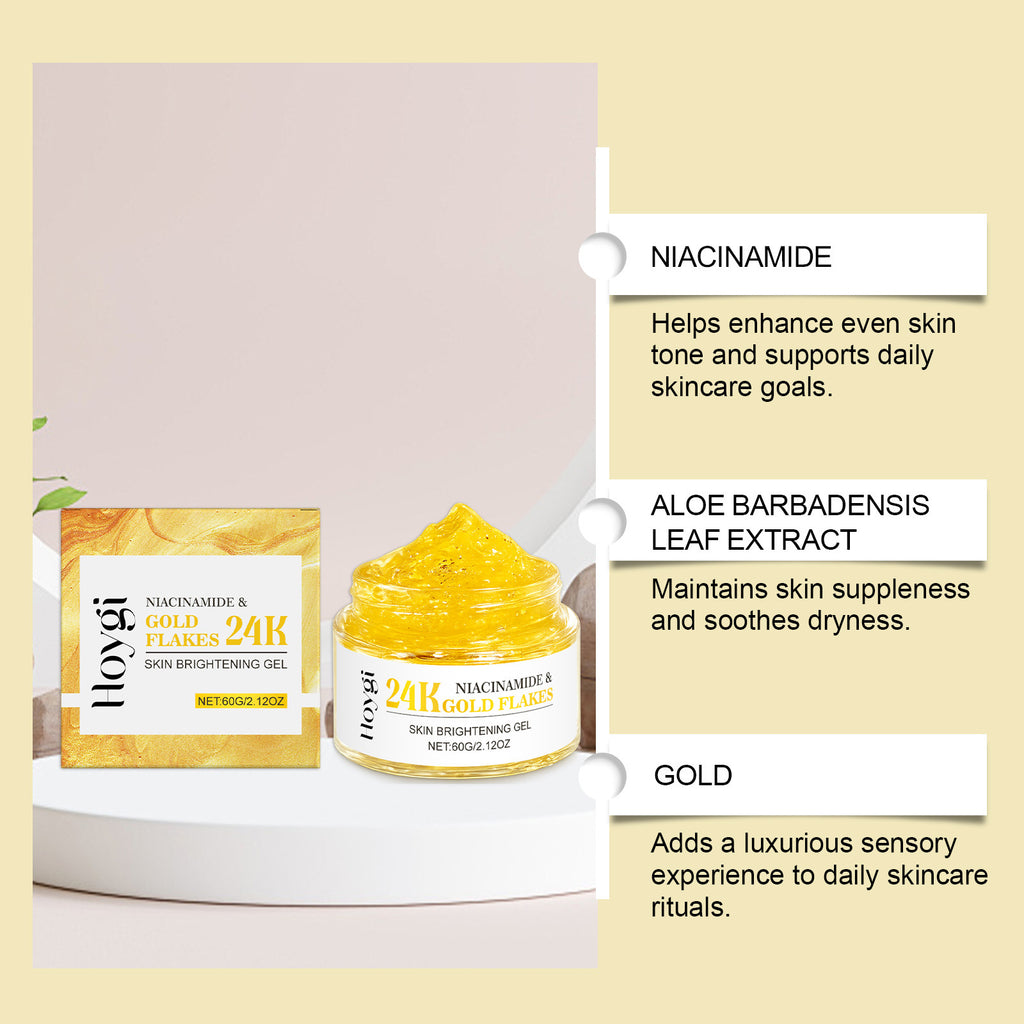 جل مرطب بتركيبة نياسيناميد عيار 24 قيراط لإضفاء لمعان ذهبي