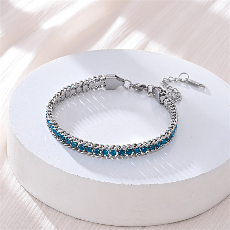 Sparkling Light-Luxury Diamond Bracelet with Effortless Elegance