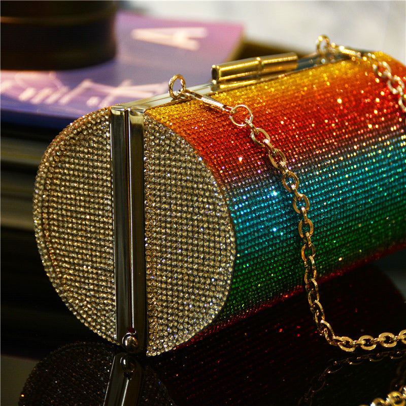 Sparkling Rainbow Crystal Clutch for Parties & Special Nights