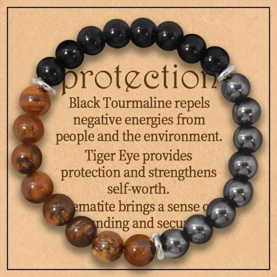 Triple Protection Unisex Bracelet with Calm, Balanced Energy