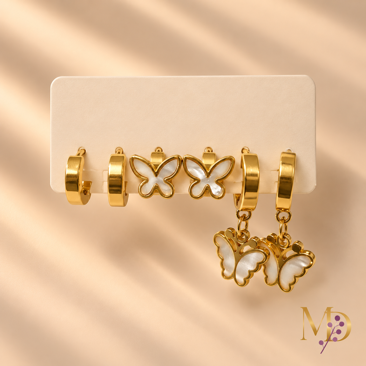 E016 - Butterfly Glow Trio Earrings