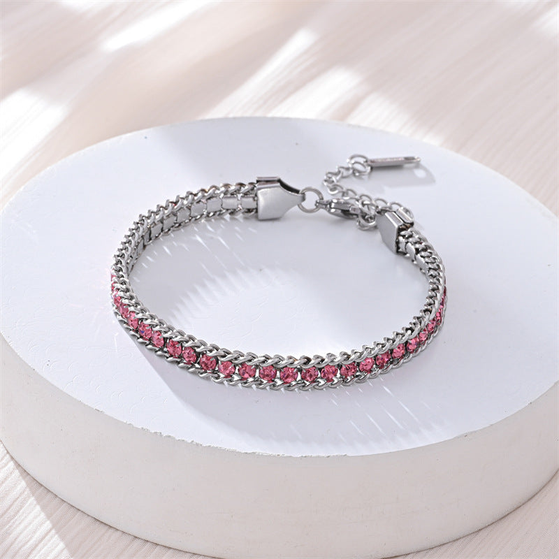 Sparkling Light-Luxury Diamond Bracelet with Effortless Elegance