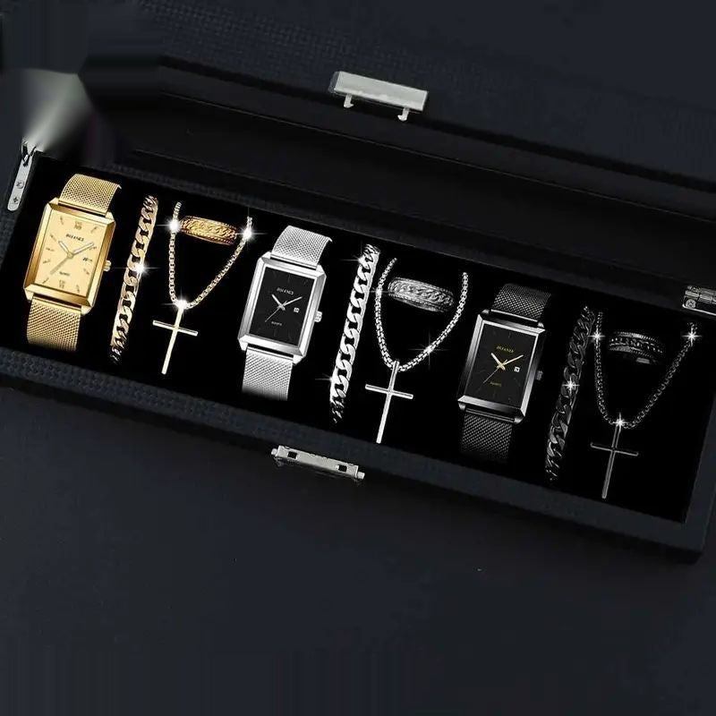 Stylish 12-Set Watches and Accessories Collection for Men