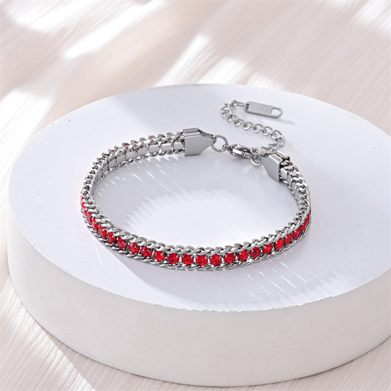 Sparkling Light-Luxury Diamond Bracelet with Effortless Elegance