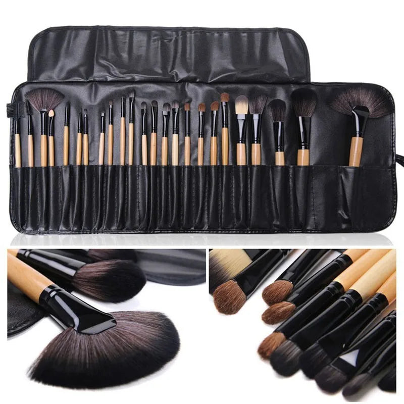 Complete 24-Piece Makeup Brush Set for Effortless Glam Looks