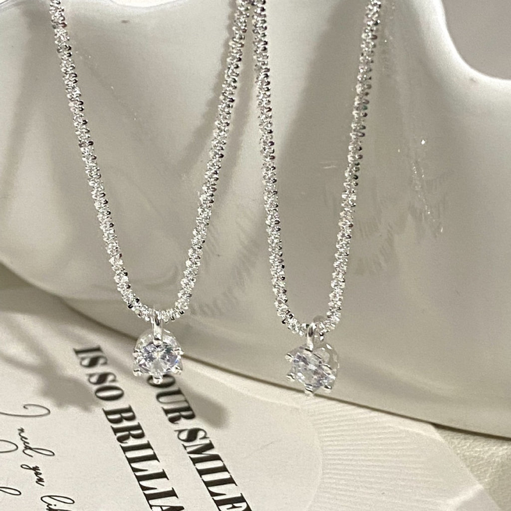 Sparkling Starry Sky Necklace with Elegant S925 Silver Zircon