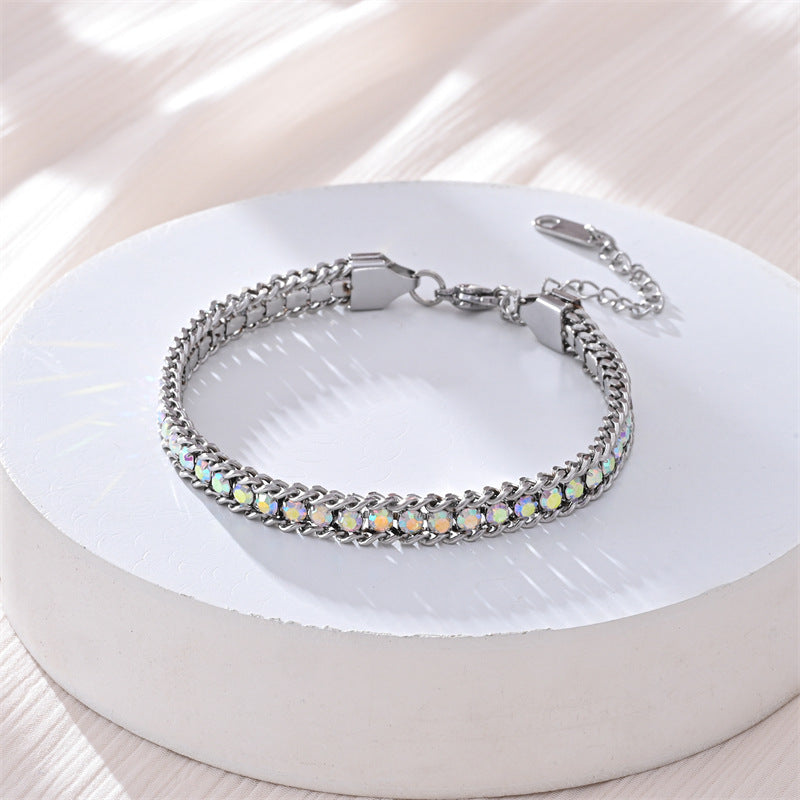 Sparkling Light-Luxury Diamond Bracelet with Effortless Elegance