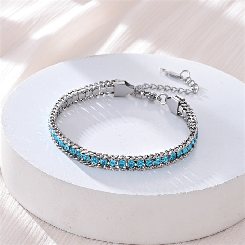 Sparkling Light-Luxury Diamond Bracelet with Effortless Elegance