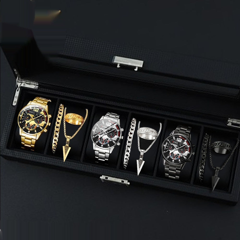 Stylish 12-Set Watches and Accessories Collection for Men